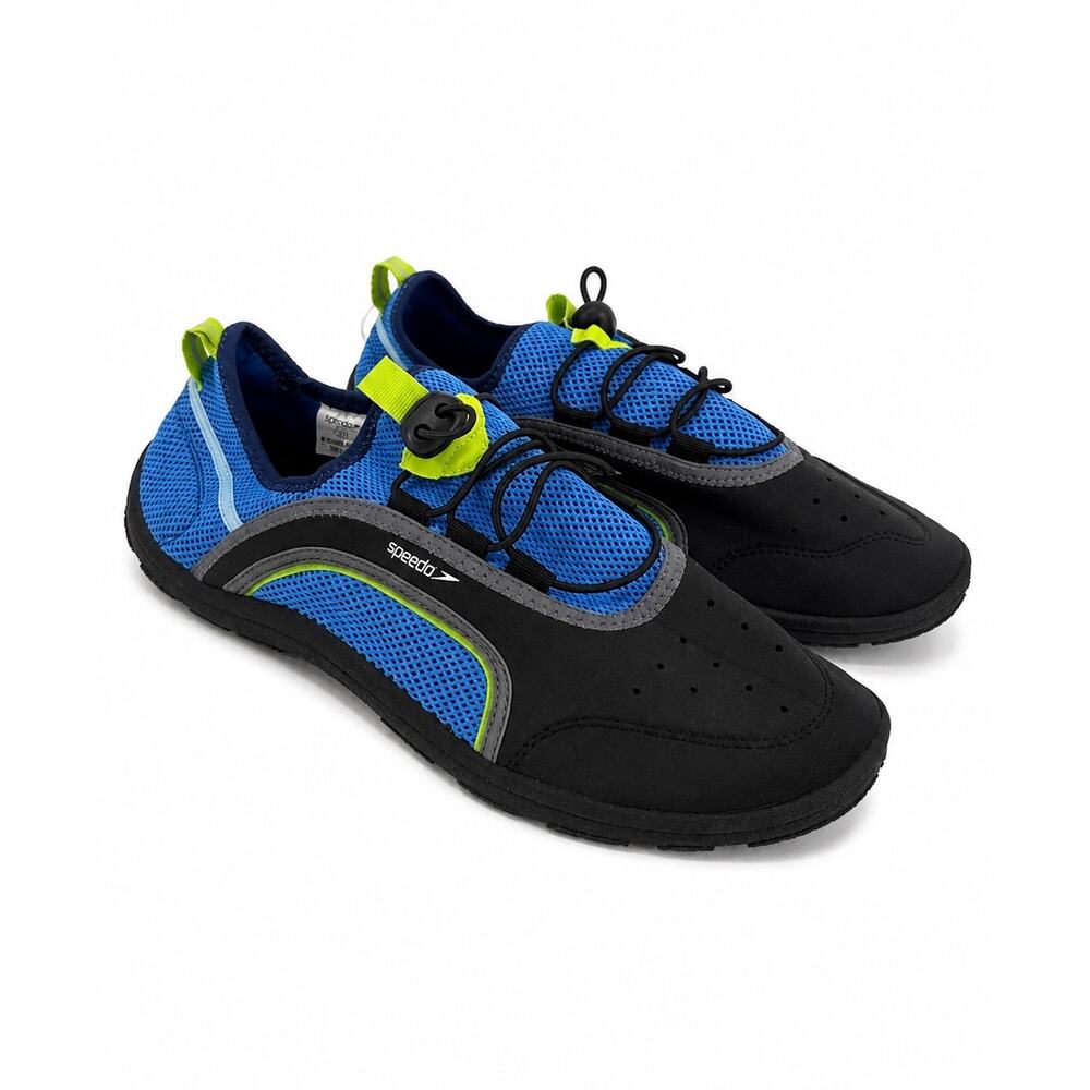 Speedo Surfwalker Water Shoes Blue Black Neon Green Mens Size 11-12 NWOB